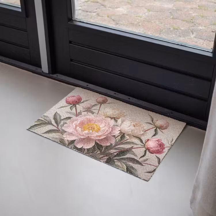 Deurmat - Pioenrozen - Boeket - Roze — 2