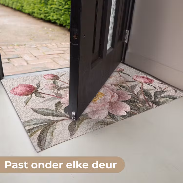 Deurmat - Pioenrozen - Boeket - Roze — 7