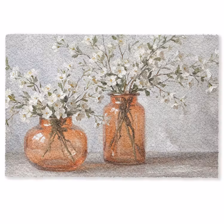 Deurmat - Vazen - Bloemen - Oranje — 1