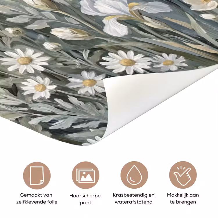 Deursticker - Bloemen - Botanisch - Blauw — 3