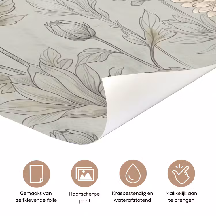 Deursticker - Illustratie - Bloemen - Groen — 3