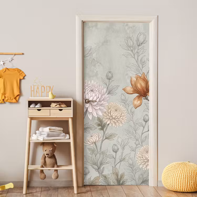 Deursticker - Illustratie - Bloemen - Groen — 6