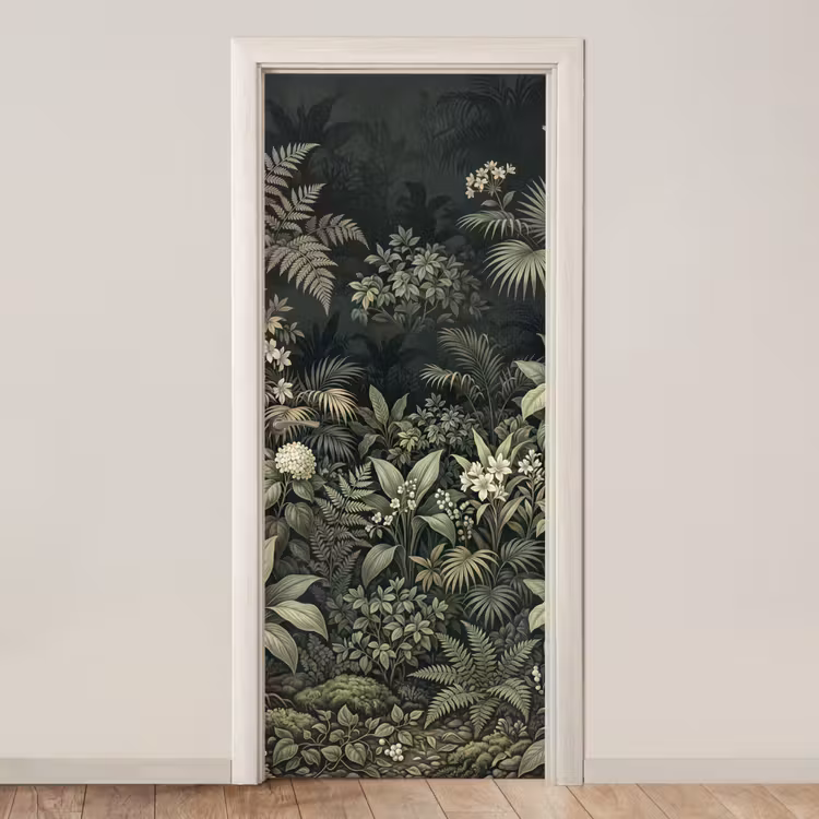 Deursticker - Jungle - Bladeren - Botanisch - Groen — 1