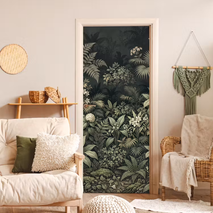 Deursticker - Jungle - Bladeren - Botanisch - Groen — 4