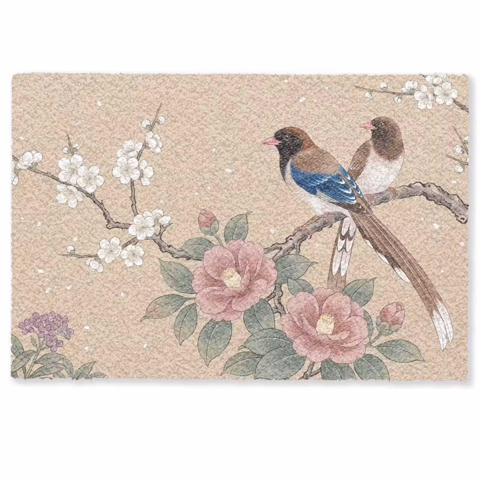 Deurmat - Bloemen - Vogels - Bloemen — 1