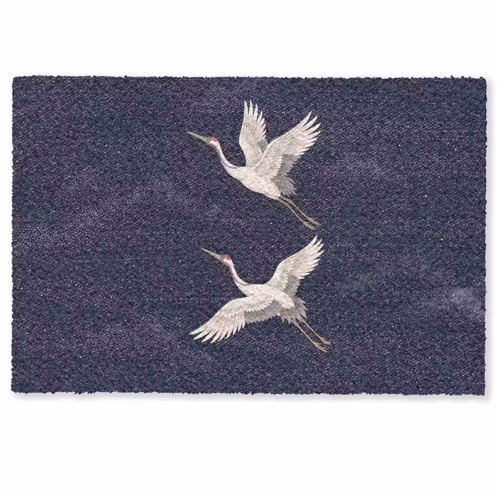 Deurmat - Kraanvogels - Nachthemel - Blauw — 1