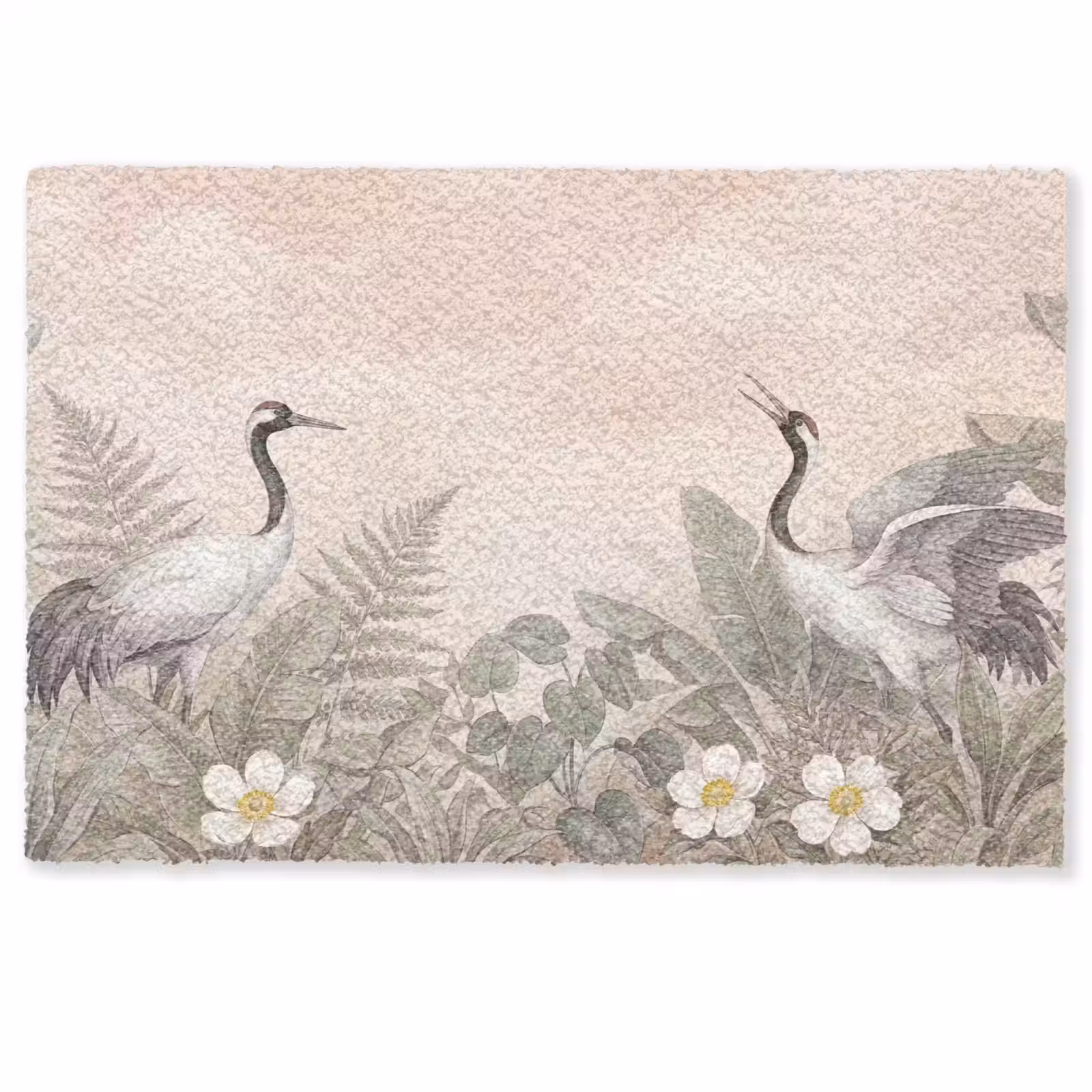 Deurmat - Kraanvogels - Natuur - Roze — 1