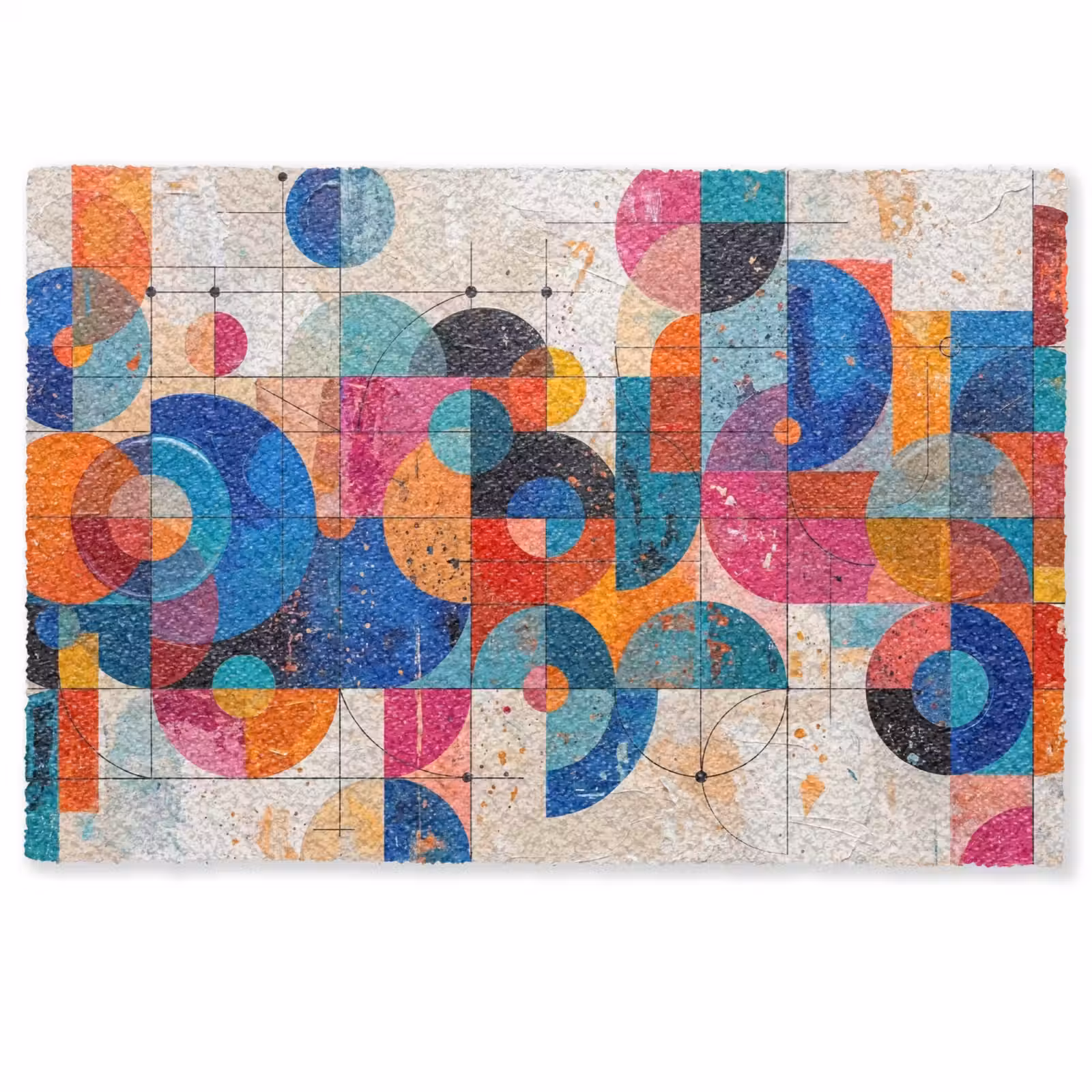 Deurmat - Kunst - Geometrisch - Abstract - Kleurrijk — 1