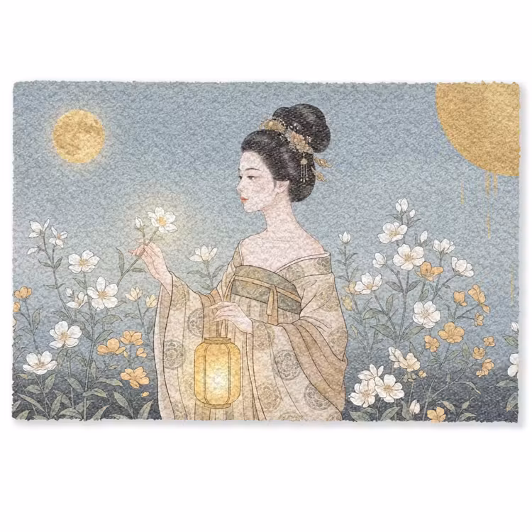Deurmat - Aziatisch - Vrouw - Kimono — 1
