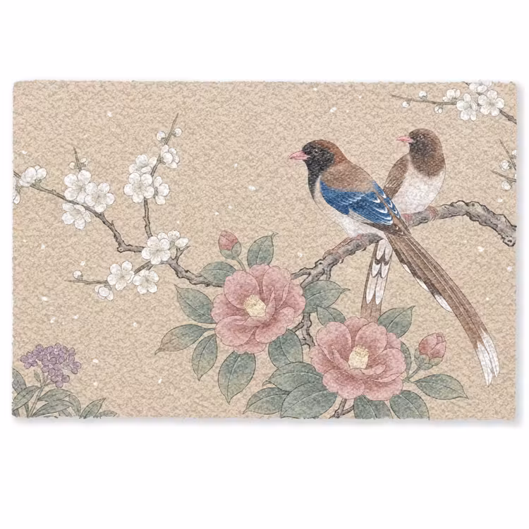 Deurmat - Bloemen - Vogels - Bloemen — 1