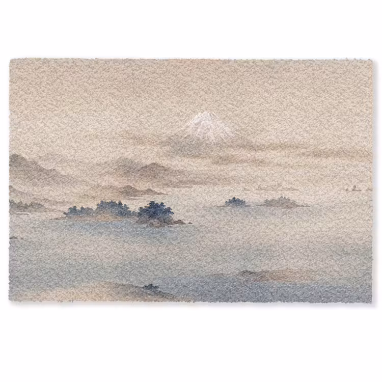 Deurmat - Japans - Landschap - Beige — 1