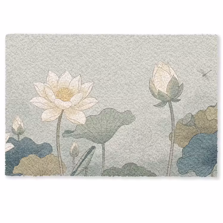 Deurmat - Lotus - Bloemen - Groen — 1
