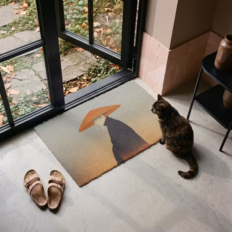 Deurmat - Minimalistisch - Silhouet - Oranje — 2