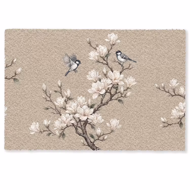 Deurmat - Oosters - Vogels - Beige — 1