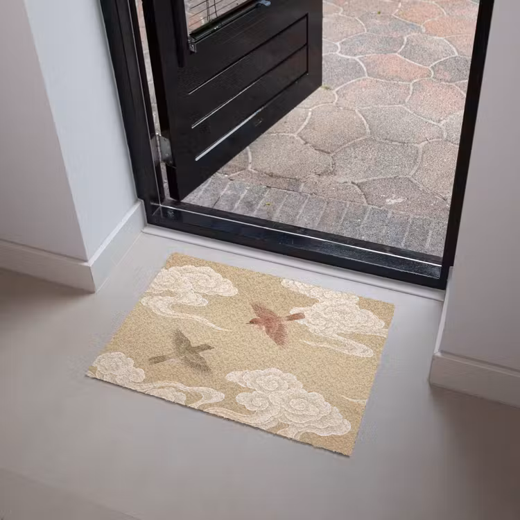 Deurmat - Vogels - Vliegen - Beige — 4