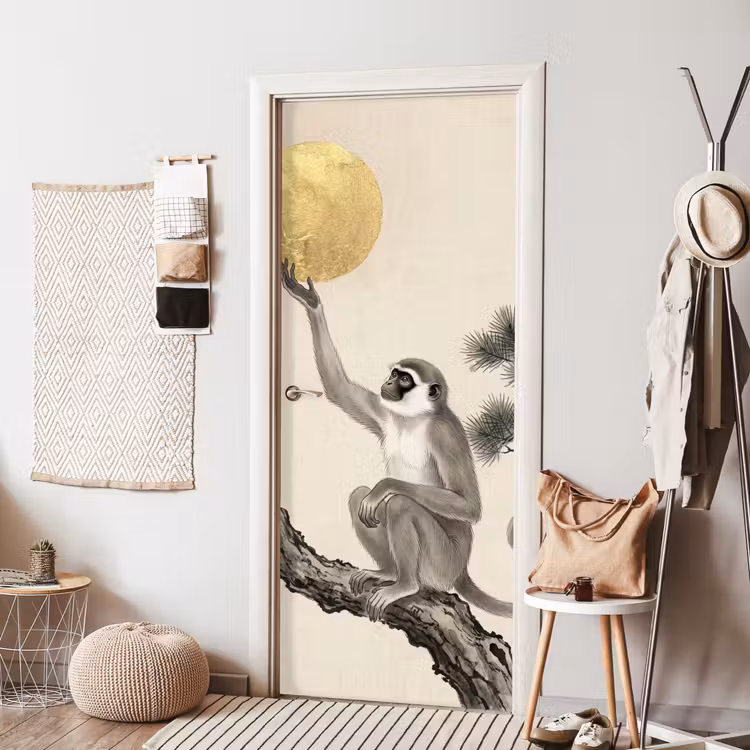 Deursticker - Aap - Maan - Goud — 8