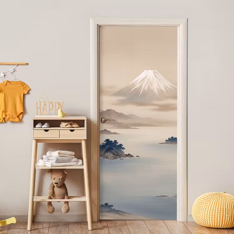 Deursticker - Japans - Landschap - Beige — 6