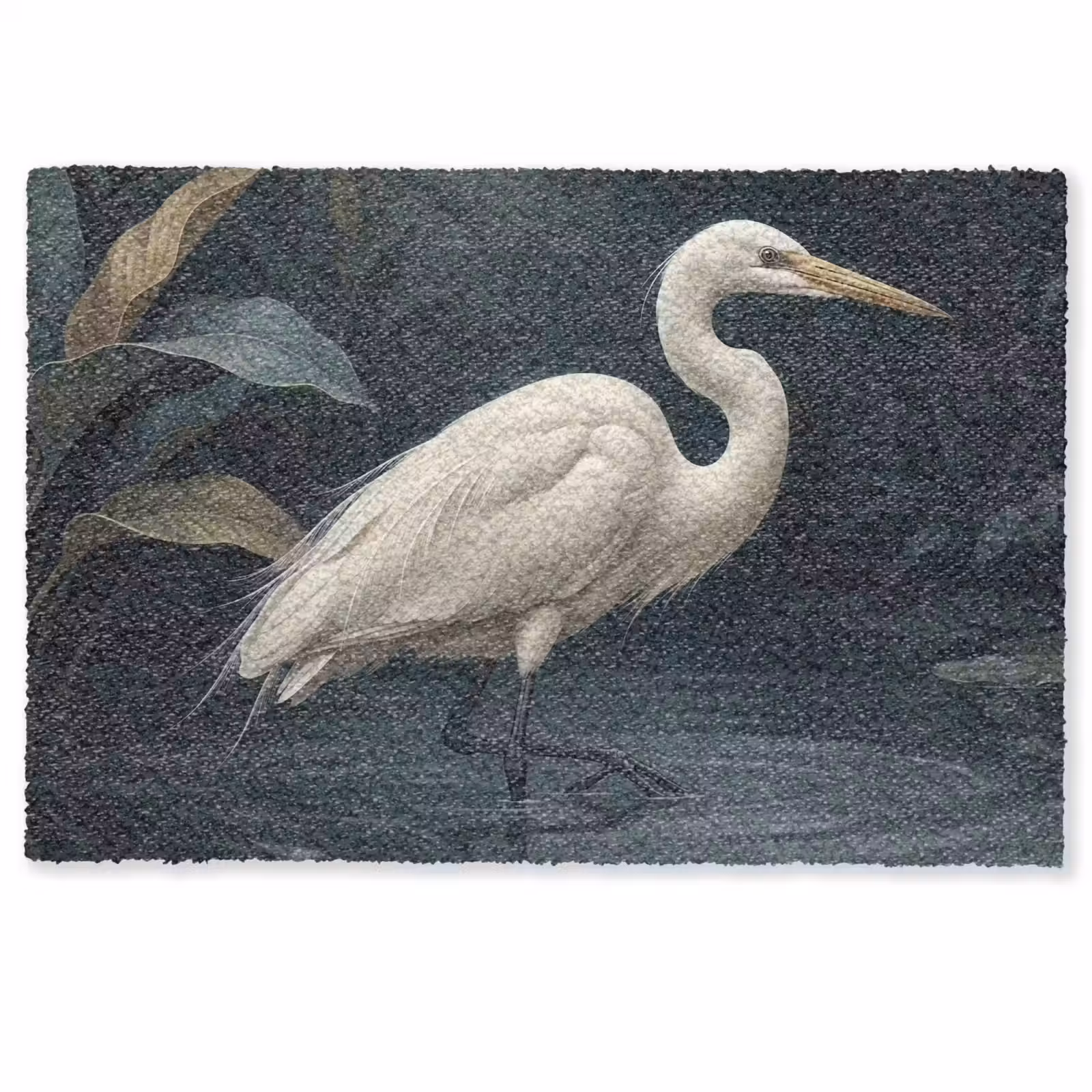 Deurmat - Reiger - Water - Natuur - Modern - Wit — 1