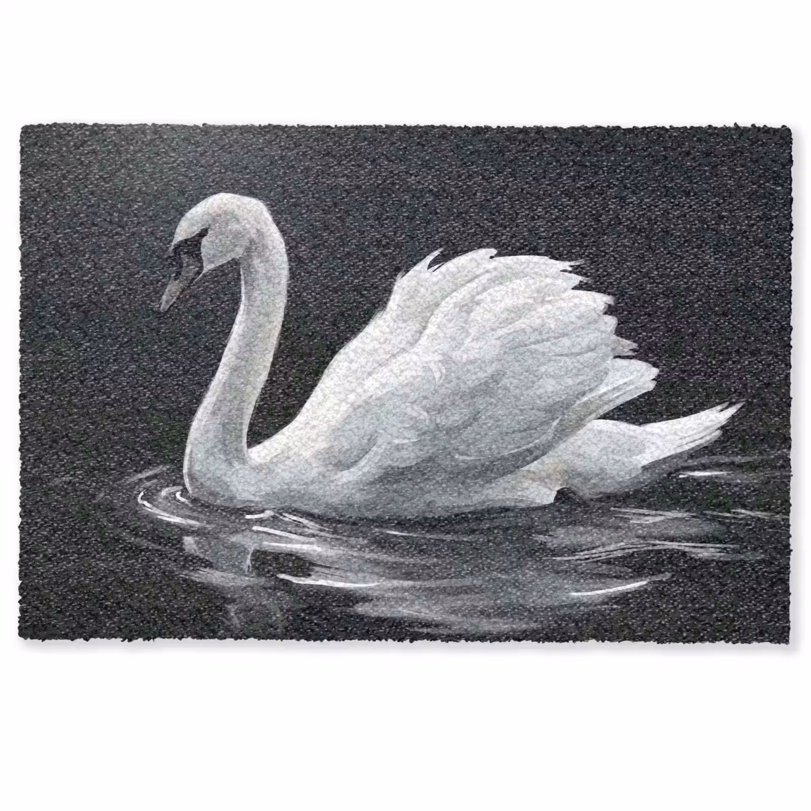 Deurmat - Zwaan - Water - Natuur - Realistisch - Wit — 1