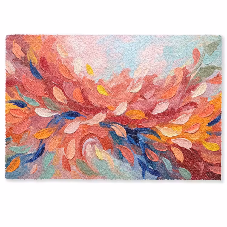 Deurmat - Bloemen - Abstract - Kunst - Modern — 1