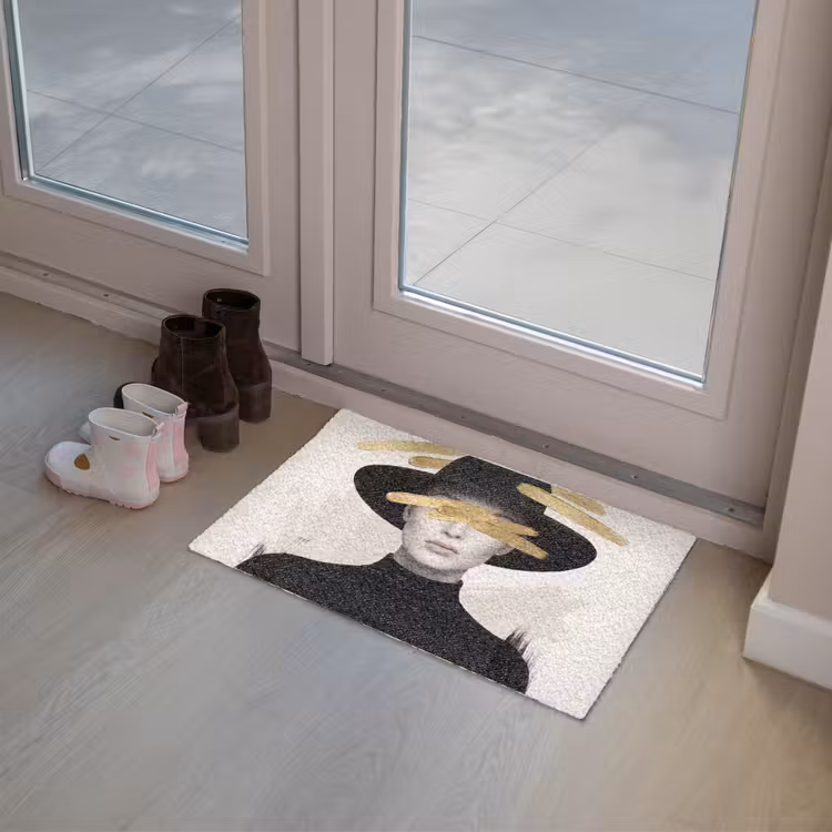 Deurmat - Vrouw - Portret - Modern - Goud - Kunst — 8