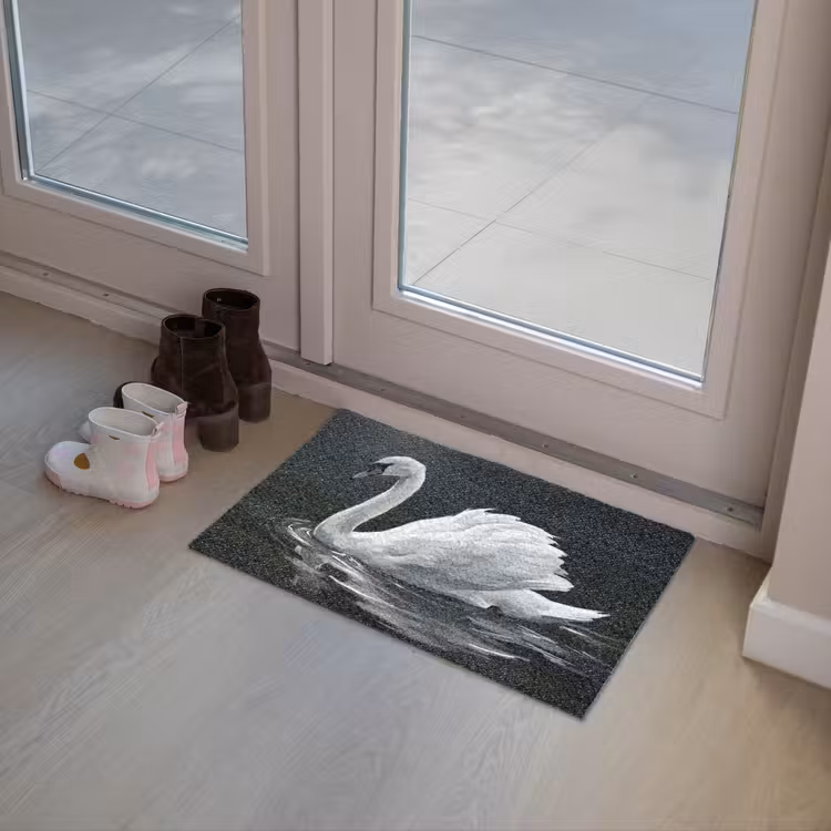 Deurmat - Zwaan - Water - Natuur - Realistisch - Wit — 8