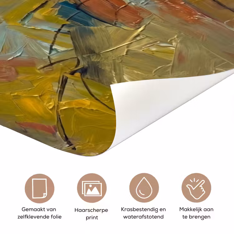 Deursticker - Abstract - Cirkels - Schilderij - Kleurrijk - Dynamisch — 3