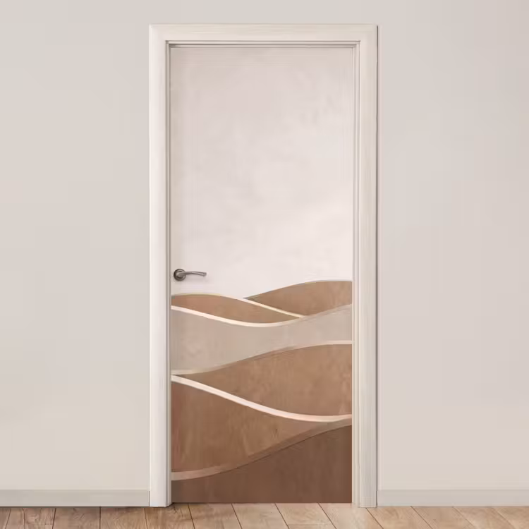 Deursticker - Abstract - Golven - Modern - Beige — 1