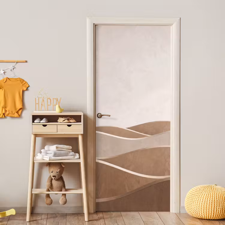 Deursticker - Abstract - Golven - Modern - Beige — 6