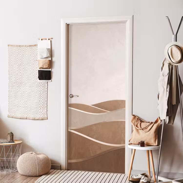Deursticker - Abstract - Golven - Modern - Beige — 8