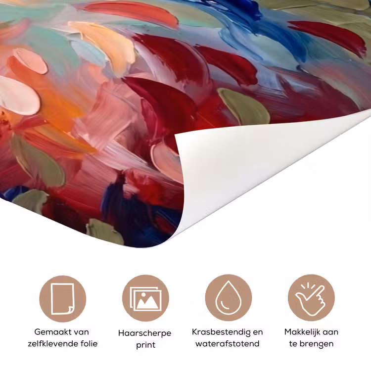 Deursticker - Bloemen - Abstract - Kunst - Modern — 3