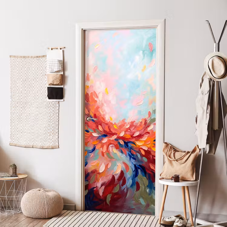 Deursticker - Bloemen - Abstract - Kunst - Modern — 8