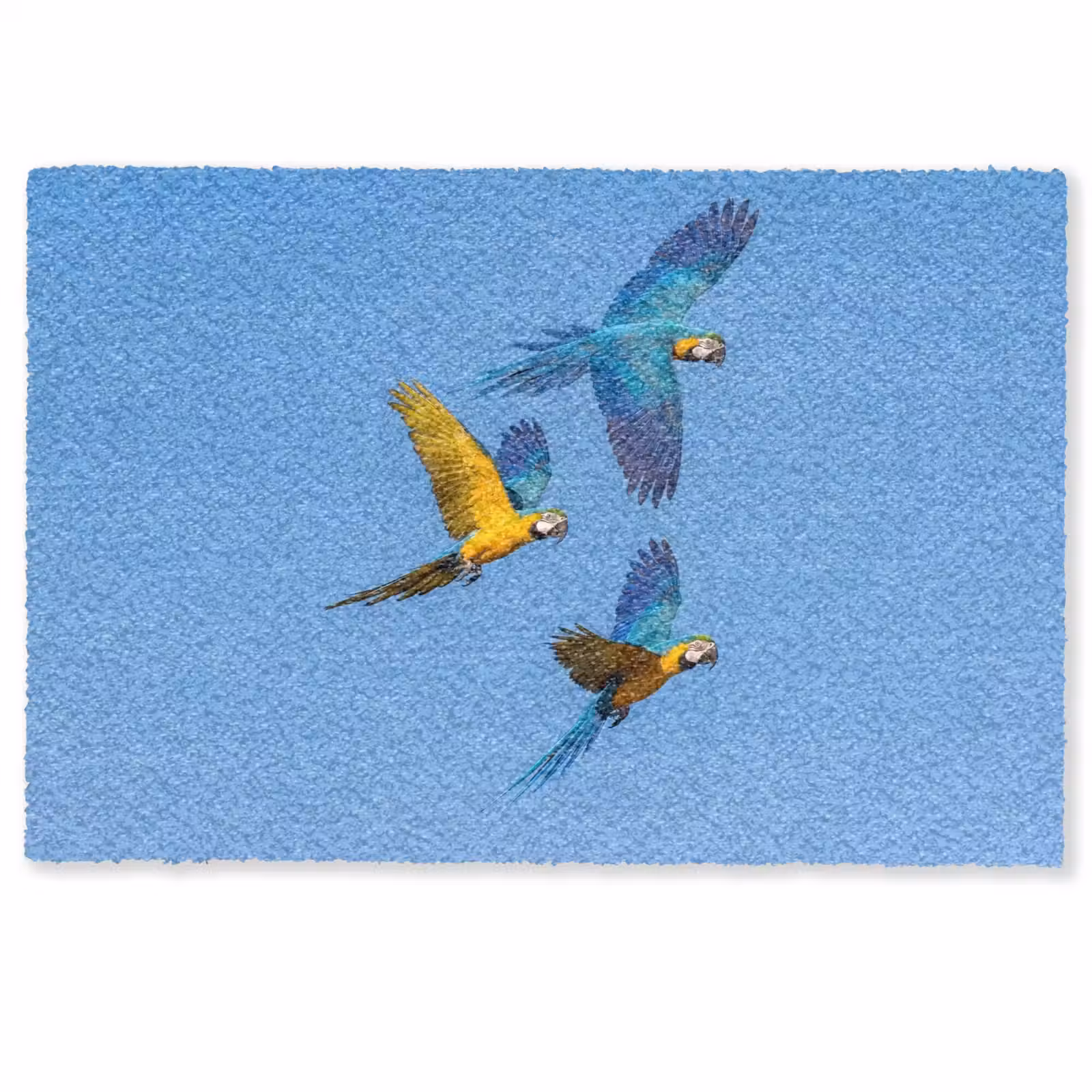 Deurmat - Papagaai - Vliegen - Blauw - Geel — 1