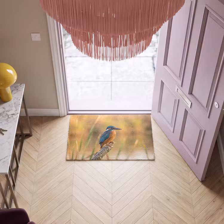 Deurmat - IJsvogel - Tak - Water - Kleurrijk - Levendig — 4