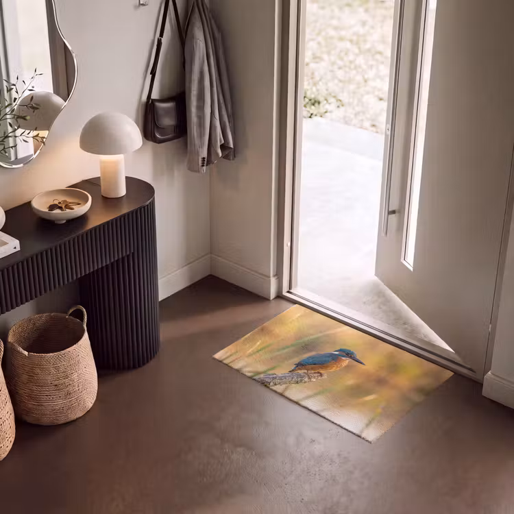 Deurmat - IJsvogel - Tak - Water - Kleurrijk - Levendig — 8