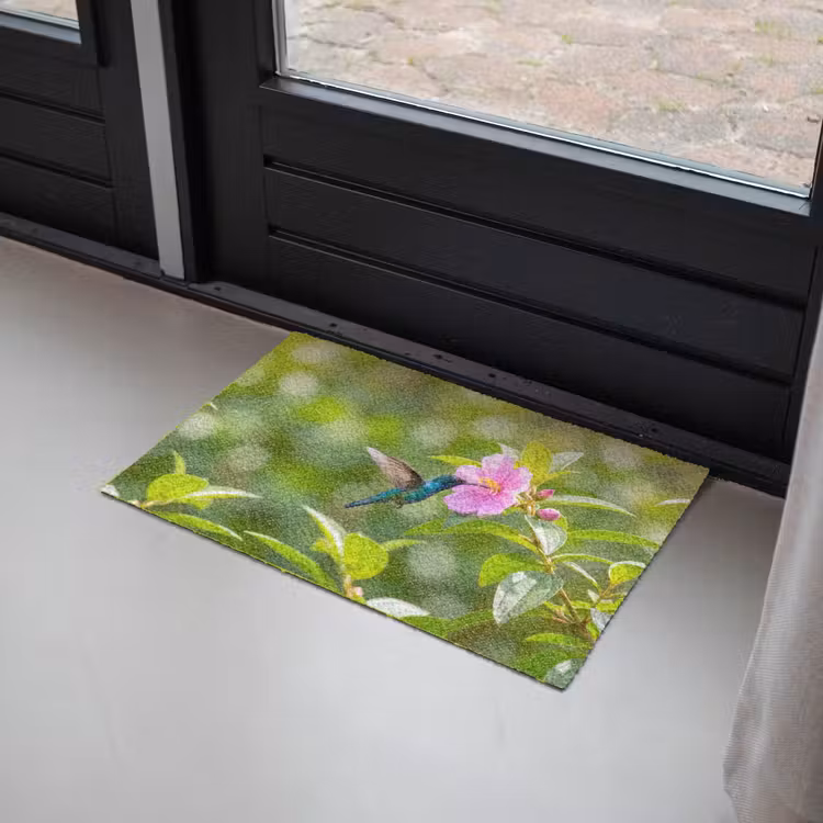 Deurmat - Kolibrie - Bloem - Natuur - Groen — 2