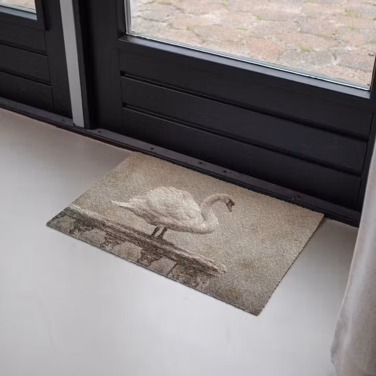 Deurmat - Zwaan - Elegant - Dieren - Wit — 2