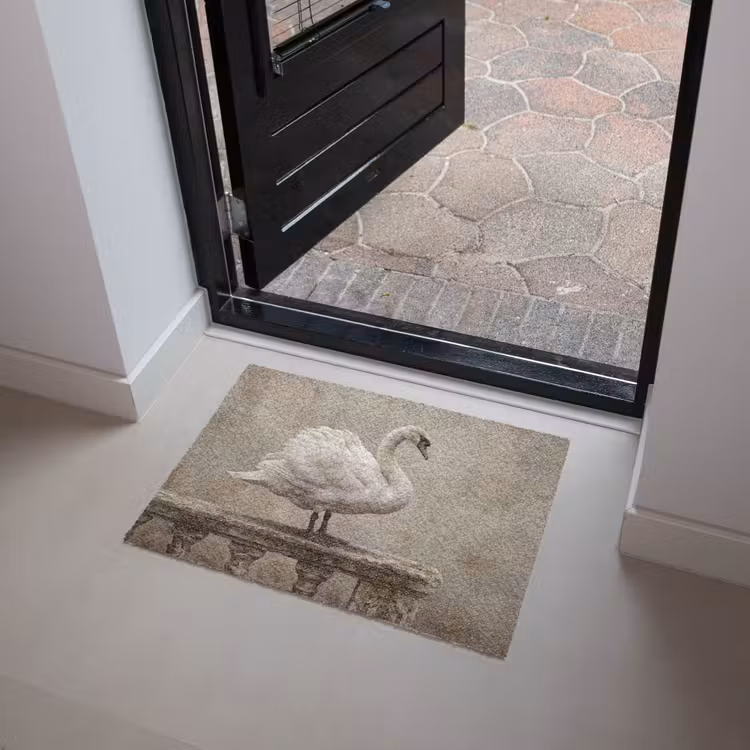 Deurmat - Zwaan - Elegant - Dieren - Wit — 4