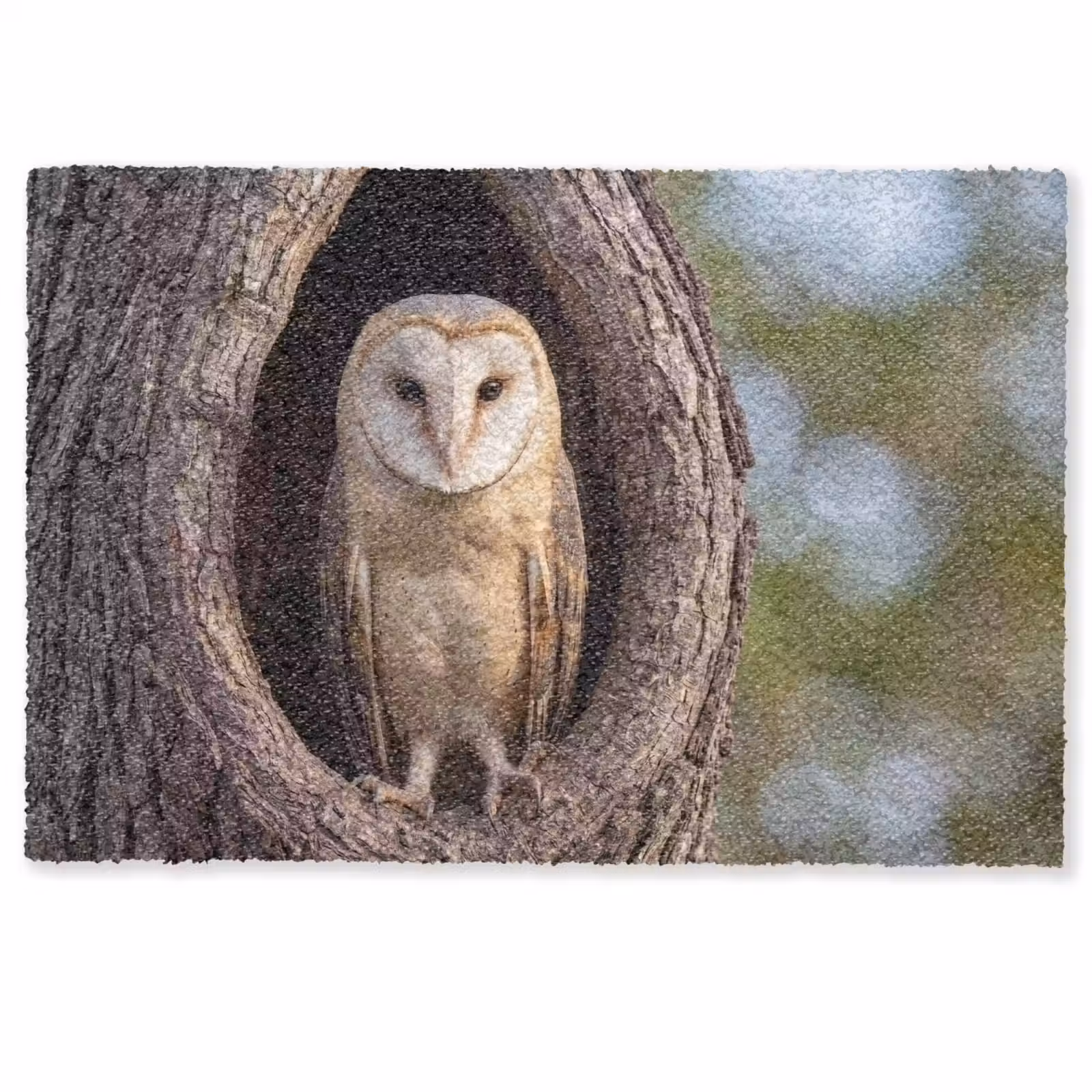 Deurmat - Kerkuil - Boom - Natuur - Bruin — 1