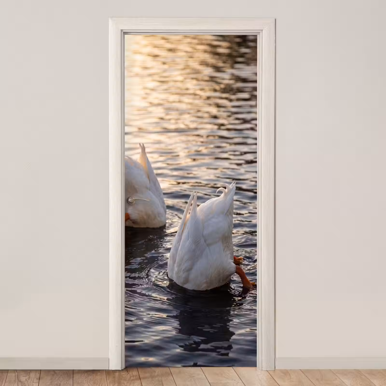 Deursticker - Eenden - Water - Natuur — 1