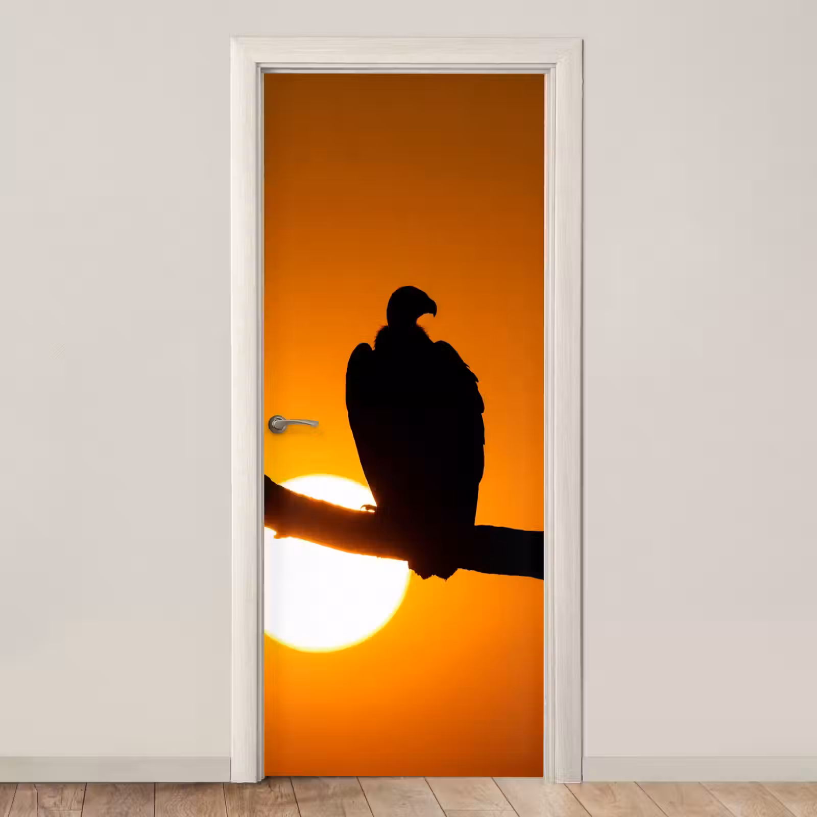 Deursticker - Gier - Tak - Zon - Oranje — 1