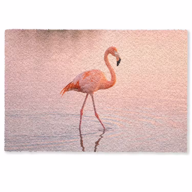 Deurmat - Flamingo - Water - Roze — 1
