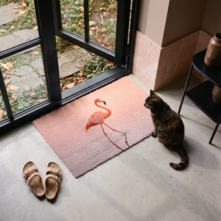 Deurmat - Flamingo - Water - Roze — 2