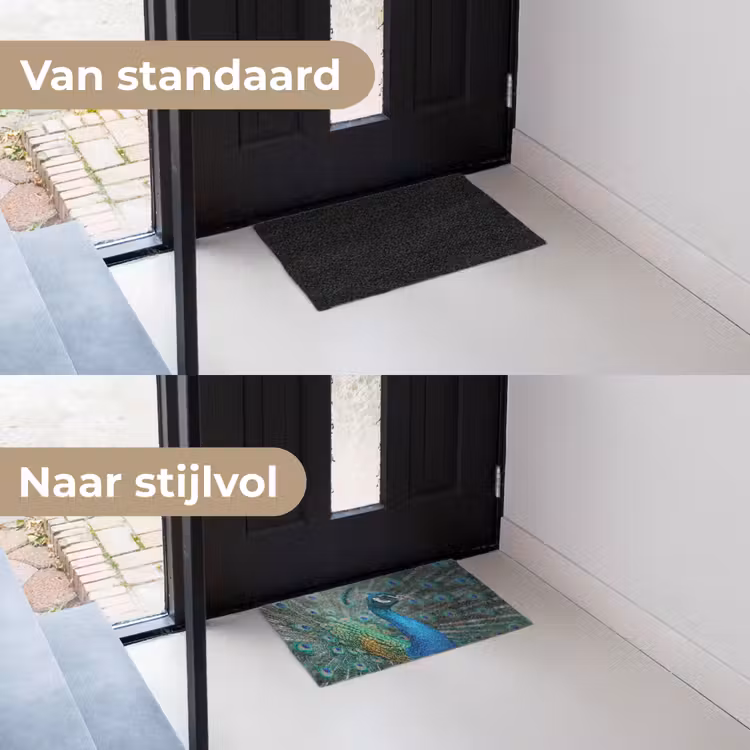Deurmat - Pauw - Veren - Blauw — 3