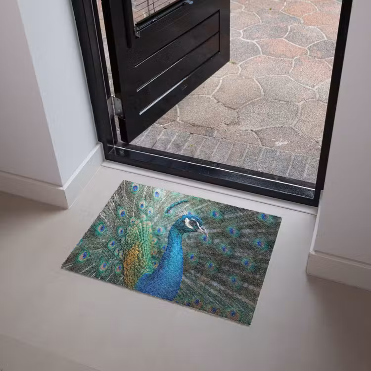 Deurmat - Pauw - Veren - Blauw — 4