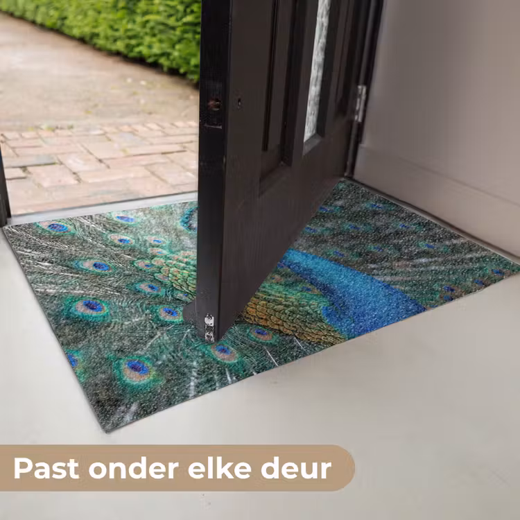 Deurmat - Pauw - Veren - Blauw — 7