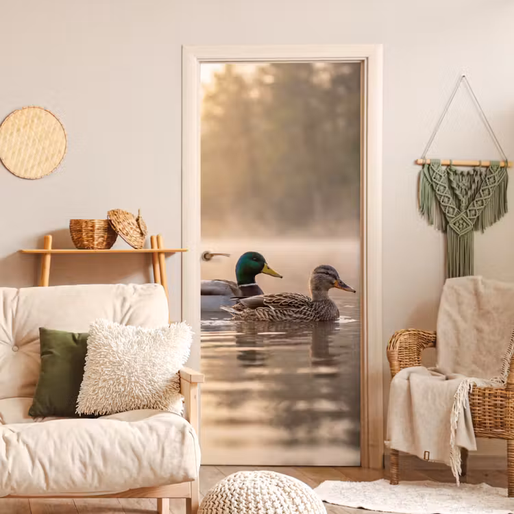 Deursticker - Eenden - Water - Mist - Natuur — 4