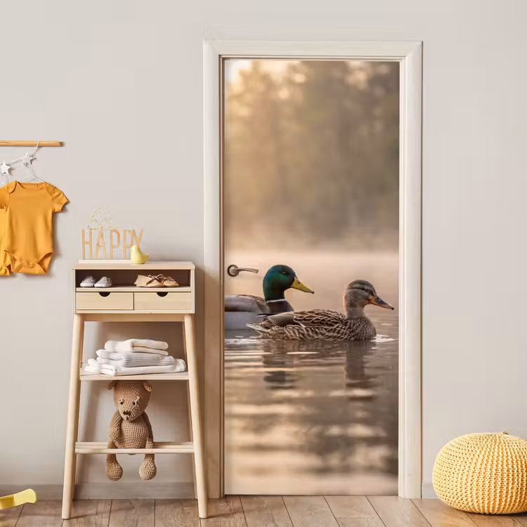 Deursticker - Eenden - Water - Mist - Natuur — 6