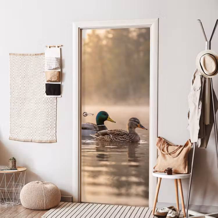 Deursticker - Eenden - Water - Mist - Natuur — 8