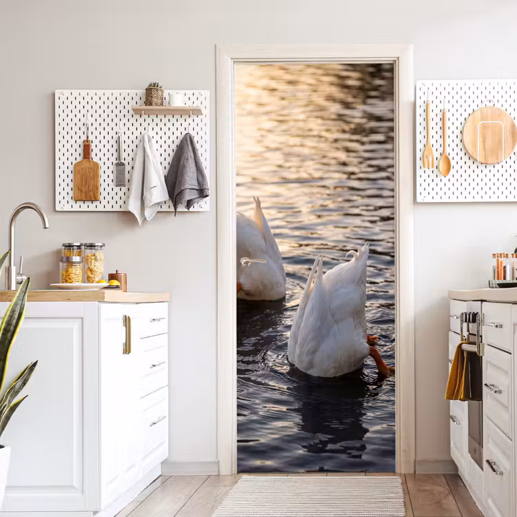 Deursticker - Eenden - Water - Natuur — 7